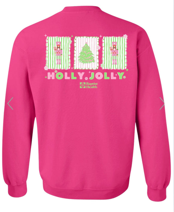 Baptist - Holly Jolly Sweatshirt - Pink