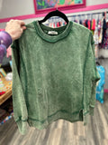 Green Slit Pullover