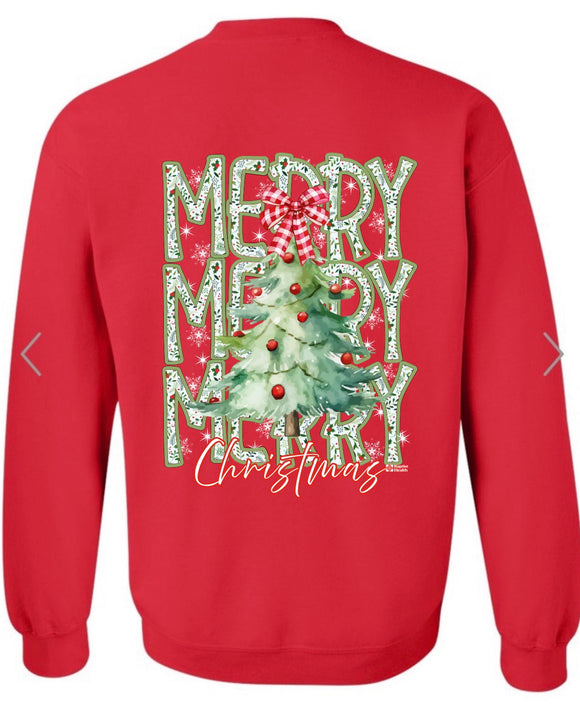Baptist - Merry Christmas Sweatshirt - Red