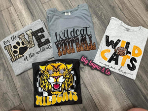 Leopard Wildcat Football Tee